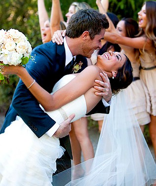 Odette Annable during her wedding day